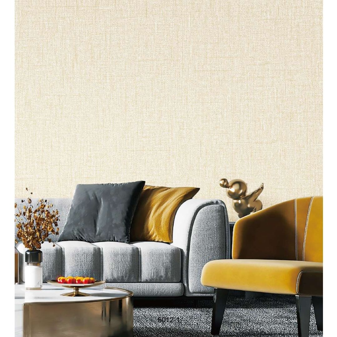 ورق جدران فاخر بتصميم عصري وأنيق اللون: بيج ذهبي فاتح (Light Golden Beige).