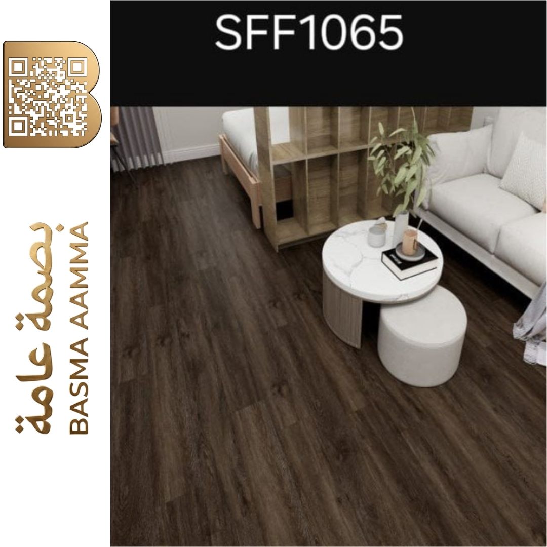 SPC باركيه اللون :بني داكن فخم / خشب الجوز الغامق (Dark Walnut Brown).