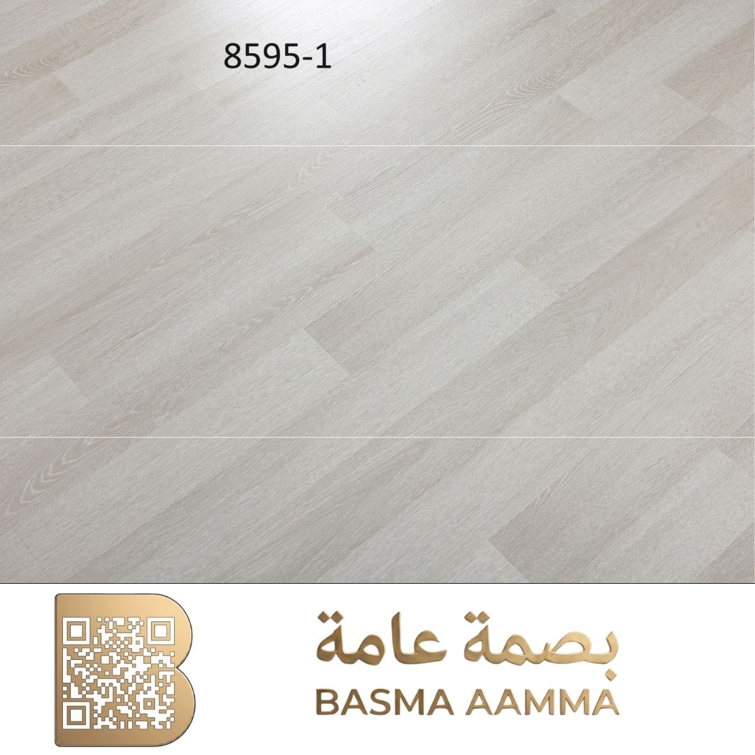 باركيه خشب صيني اللون :رمادي ثلجي فاتح جداً مائل للبيج / لؤلؤي ناعم (Light Pearl Grey / Off-White)