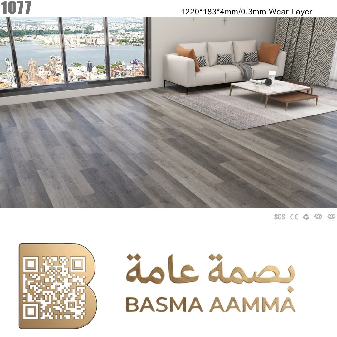 SPC باركيه اللون :رمادي داكن متباين (درجة Charcoal / Dark Grey).